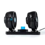 prenosivi dupli ventilator za auto kabinu rotacija 12v prikljucak