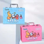 rozi set za umetnost 82 komada devojcice bojenje crtanje