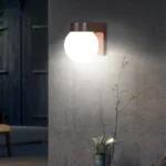 Kuglasta lampa za fasadu u crnoj boji koja pruža mekano i ravnomerno svetlo