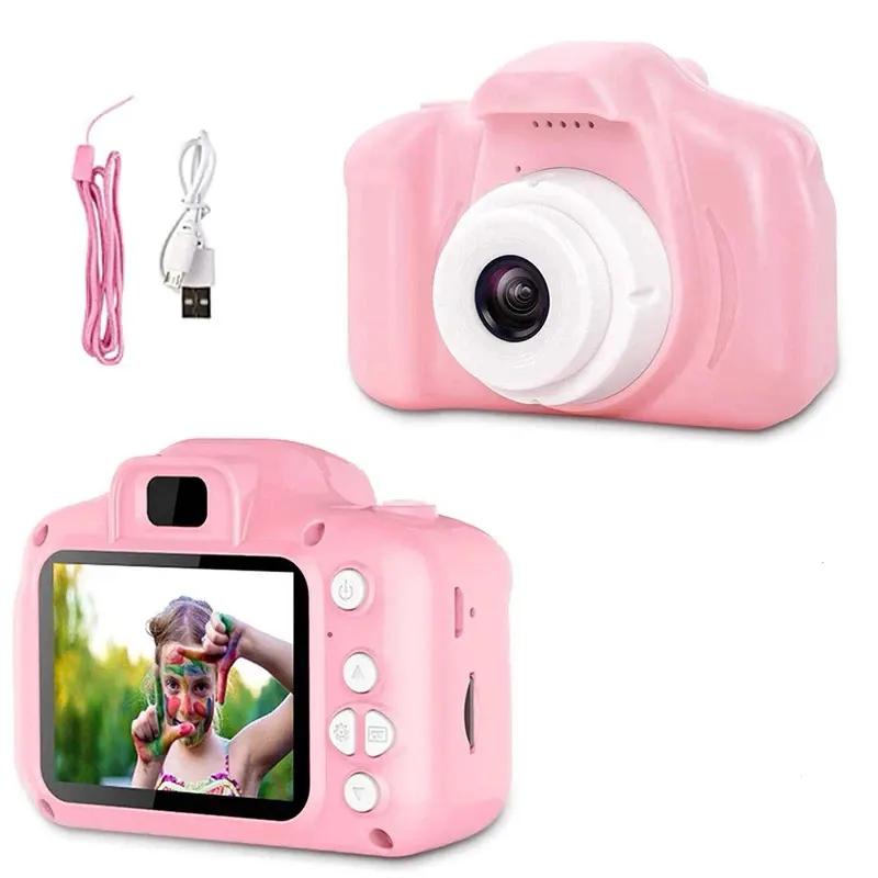 Digitalni fotoaparat za decu u roze boji jednostavan za korišćenje i snimanje zabavnih trenutaka