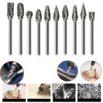 Set od deset glodala za metal različitih oblika za precizno brušenje i obradu materijala