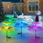 Set od dve solarne baštenske lampe u obliku palme