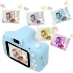 Digitalni fotoaparat plave boje koji podstiče razvoj mašte i kreativnosti kod dece