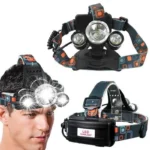 Efikasna LED naglavna lampa sa 3 diode koja omogućava slobodne ruke i jaku svetlost