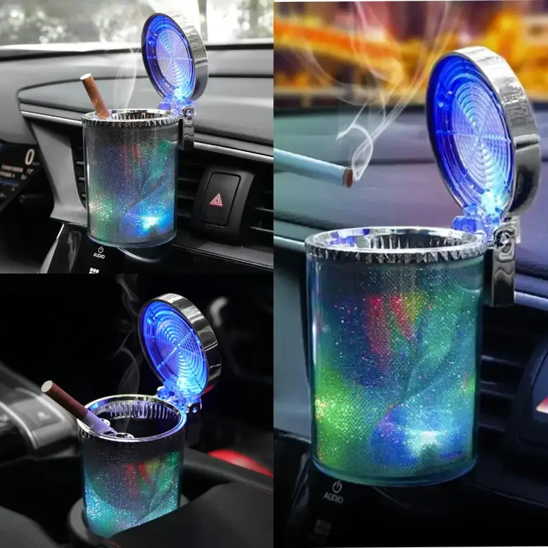 RGB pepeljara za auto sa LED osvetljenjem u više boja