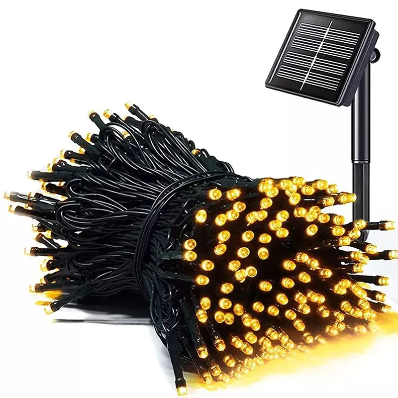 Dekorativne solarne lampice u žutoj boji idealne za ukrašavanje bašte, balkona i specijalnih prilika