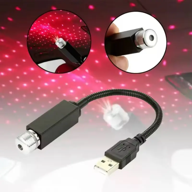 Pretvorite unutrašnjost vašeg automobila ili sobe u magično zvezdano nebo sa ovim USB laserom koji projektuje stotine crvenih zvezdica i stvara neverovatnu romantičnu i opuštajuću atmosferu