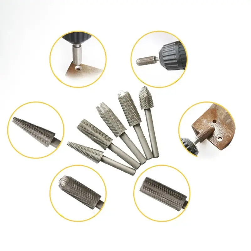 Set od 5 glodala za metal sa prihvatom od 6mm za precizan i efikasan rad