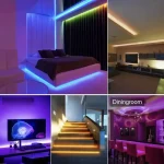 Idealan izbor za moderno osvetljenje ispod kuhinjskih elemenata iza televizora ili duž plafona ova samolepljiva RGB LED traka od 5 metara se lako postavlja i momentalno daje vašem domu futuristički i atraktivan izgled
