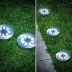 Zaboravite na komplikovane kablove i majstore ove solarne disk lampe se jednostavno zabodu u zemlju i odmah su spremne da osvetle vaše dvorište belim svetlom