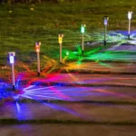 Set od 10 solarnih ubodnih lampi u šarenim bojama za dekoraciju dvorišta i staza