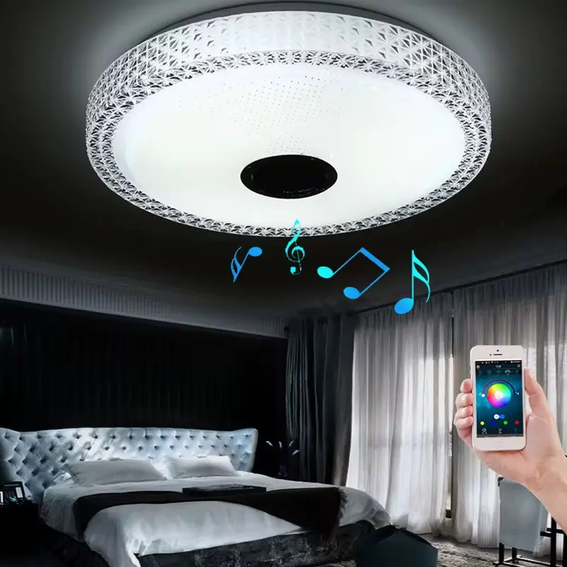 Transformišite svaku prostoriju i stvorite savršenu atmosferu za svaku priliku sa ovom modernom RGB plafonjerom od 36W koja ne samo da menja boje već i pušta vašu omiljenu muziku preko ugrađenog Bluetooth zvučnika