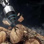 Zaboravite na napornu i opasnu sekeru i pretvorite vašu moćnu bušilicu u pravu mašinu za cepanje drva sa ovim velikim svrdlom konusnom burgijom prečnika 50mm koje sa lakoćom cepa i najdeblje trupce