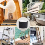 Idealno rešenje za klizave unutrašnje i spoljne stepenice ova vodootporna traka protiv klizanja je izrađena od izdržljivih materijala i otporna je na habanje što garantuje dugotrajnu sigurnost i mir