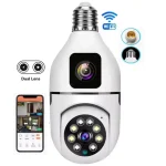 Pametna 8MP WiFi roto dupla kamera u obliku sijalice za potpuni video nadzor