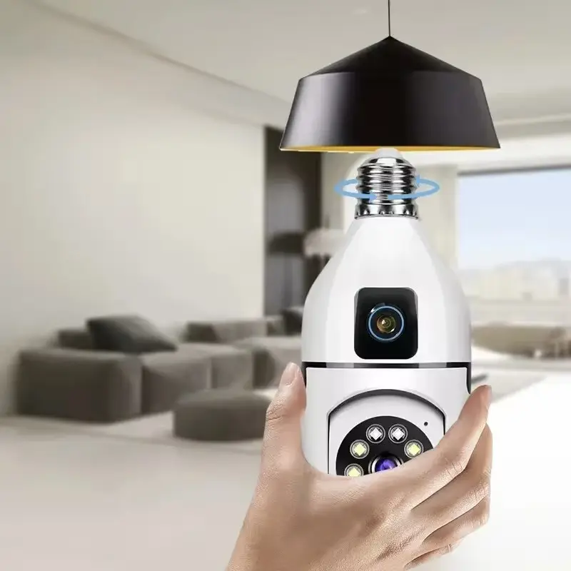 wifi_roto_dupla_kamera_sijalica_8mp_video_nadzor Video nadzor sa 8MP WiFi roto duplom kamerom koja se montira kao sijalica