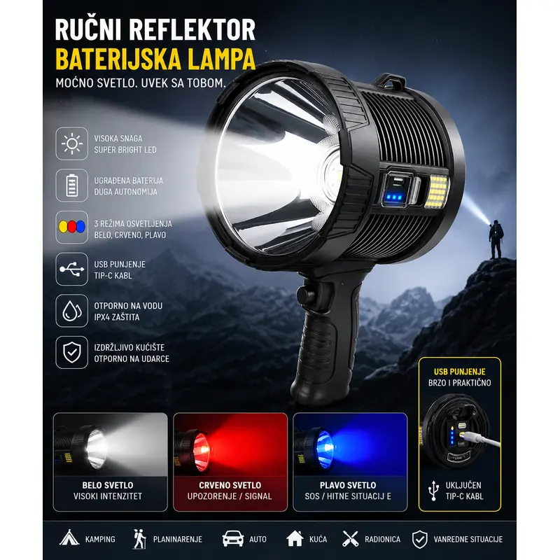 Led ručni reflektor