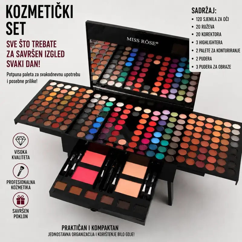Paleta Sminke 190 Nijansi 1 Paleta šminke 190 nijansi